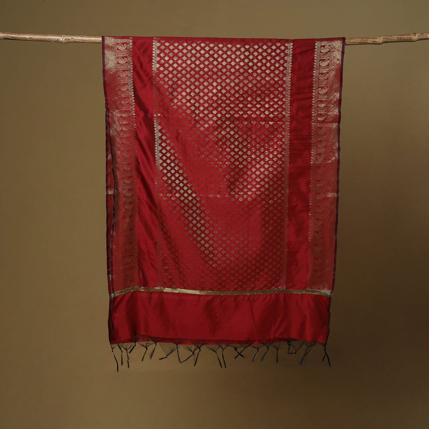 Zari work silk banarasi dupatta 28 - handcrafted