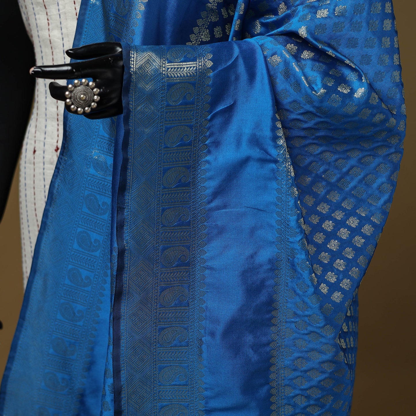 Zari work silk banarasi dupatta 29 - handcrafted