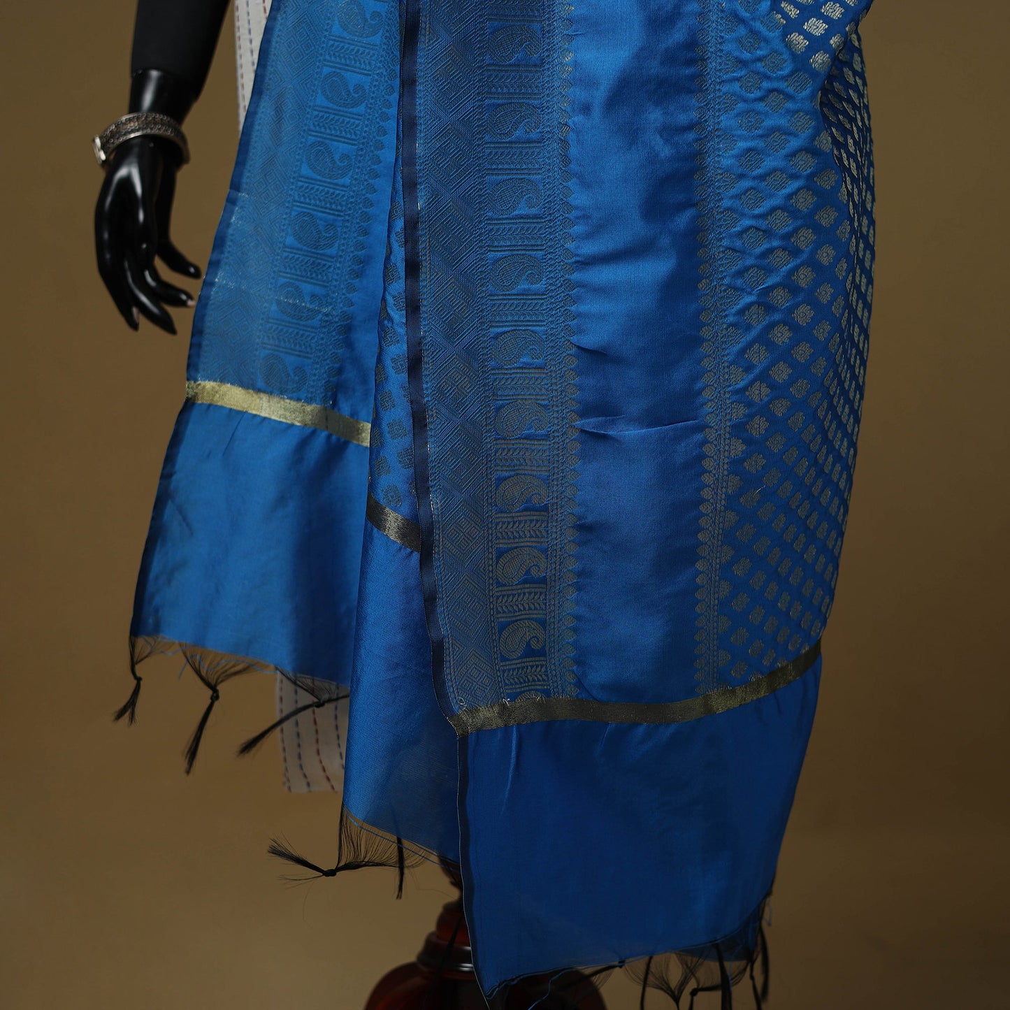 Zari work silk banarasi dupatta 29 - handcrafted
