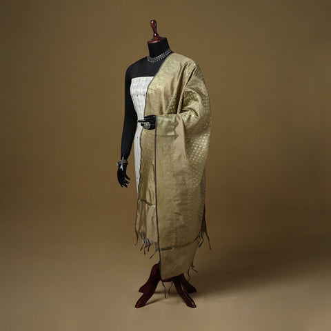 Zari work silk banarasi dupatta 31 - handcrafted