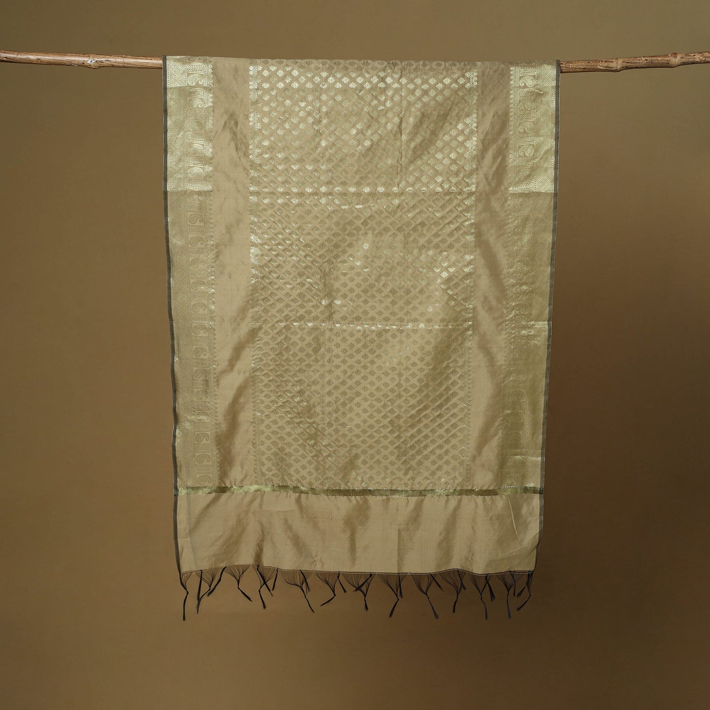 Zari work silk banarasi dupatta 31 - handcrafted