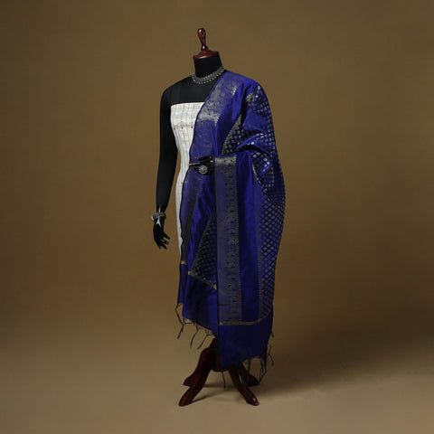 Zari work silk banarasi dupatta 32 - handcrafted