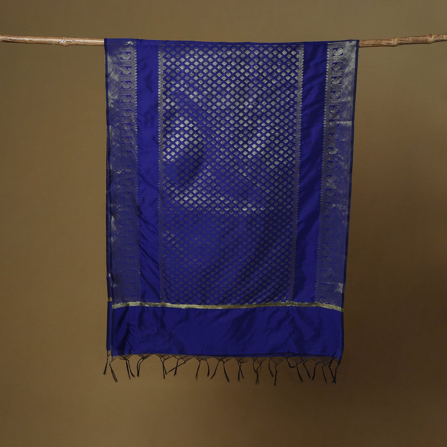 Zari work silk banarasi dupatta 32 - handcrafted