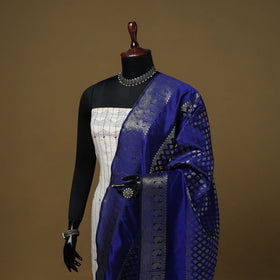Zari work silk banarasi dupatta 32 - handcrafted