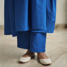 Buy Gulnaaz Grey Cotton Flared Kurta with Palazzo & Dupatta Set Online at iTokri.com