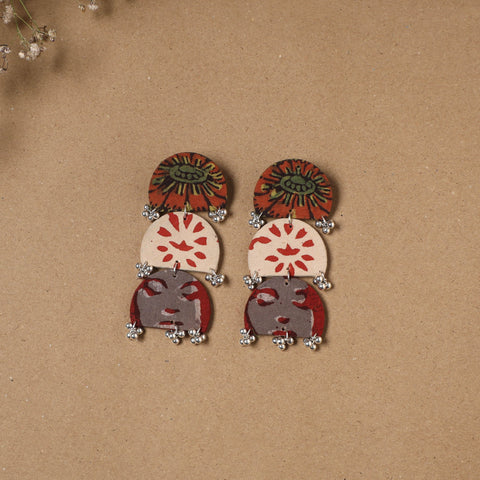 Zoya ghungroo work fabart handmade earrings - handcrafted