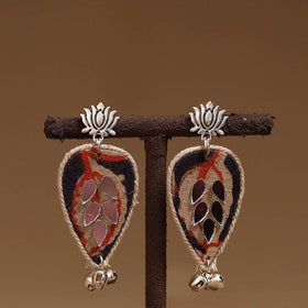 Zoya mirror & ghungroo work gs fabart handmade earrings