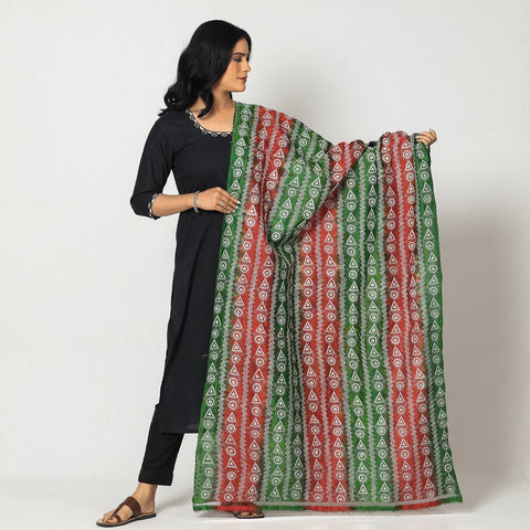 Kantha Embroidery Silk Dupatta 