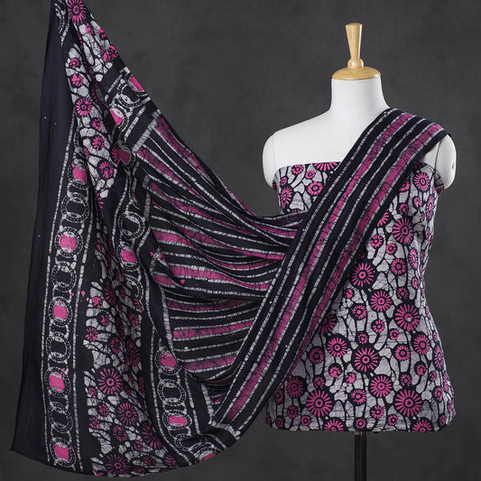 3pc Kutch Batik Printing Cotton Suit Material Set