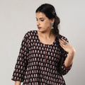Buy Block Print Cotton A-Line Bagh Kurta For Women