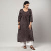 Buy Block Print Cotton A-Line Bagh Kurta For Women
