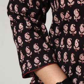 Buy Block Print Cotton A-Line Bagh Kurta For Women