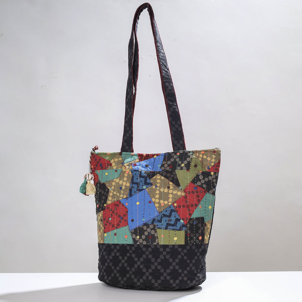 patchwork shoulder bag