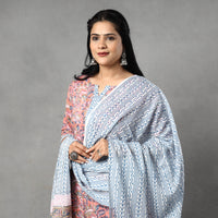  Sanganeri Kurta with Palazzo & Dupatta Set