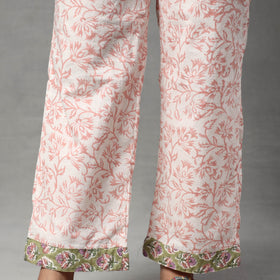 Buy Sanganeri Block Printing Cotton Kurta with Palazzo & Dupatta Set Online at iTokri.com