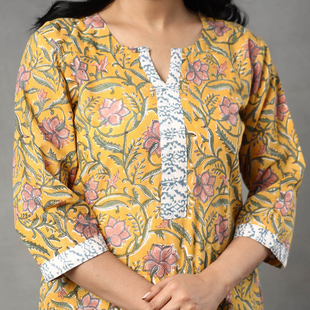 Sanganeri Kurta with Palazzo & Dupatta Set
