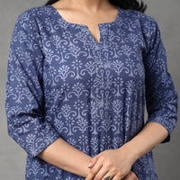 Sanganeri Block Printing Cotton Kurta with Palazzo & Dupatta Set