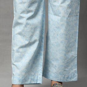  Sanganeri Block Printed Cotton Kurta with Palazzo & Dupatta Set 