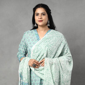 Sanganeri Kurta with Palazzo & Dupatta Set