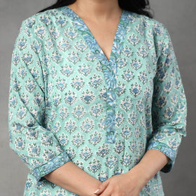 Sanganeri Kurta with Palazzo & Dupatta Set