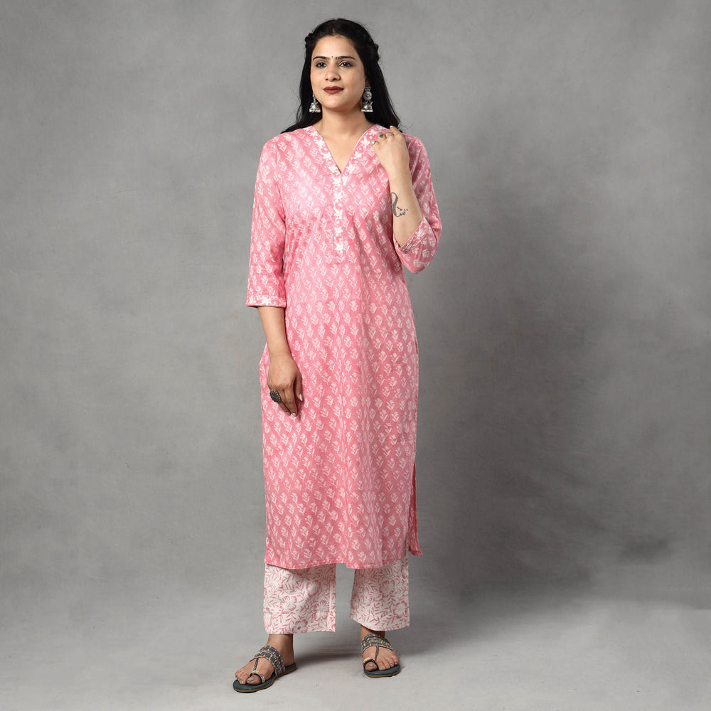 Sanganeri Kurta with Palazzo & Dupatta Set
