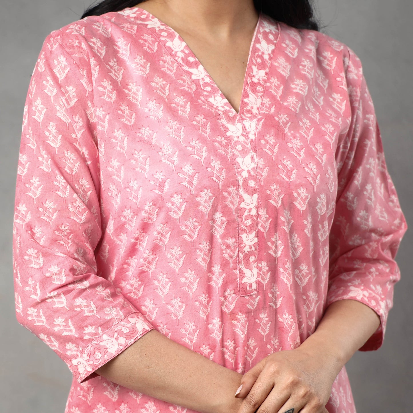 Sanganeri Kurta with Palazzo & Dupatta Set
