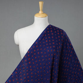 Purple - Kutch Bandhani Tie-Dye Mul Cotton Fabric