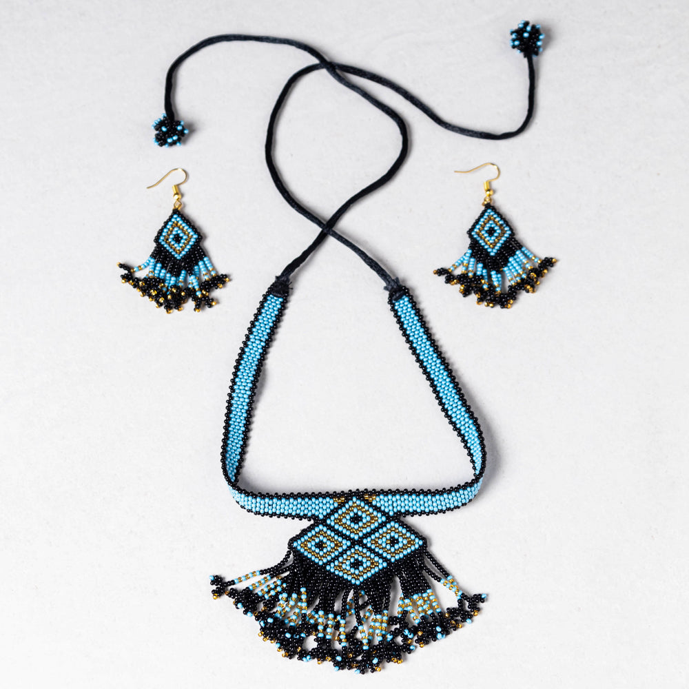 Neemuch Handmade Beadwork Necklace Set by Pushpa Harit