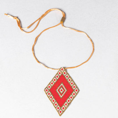 Neemuch Handmade Beadwork Necklace by Pushpa Harit