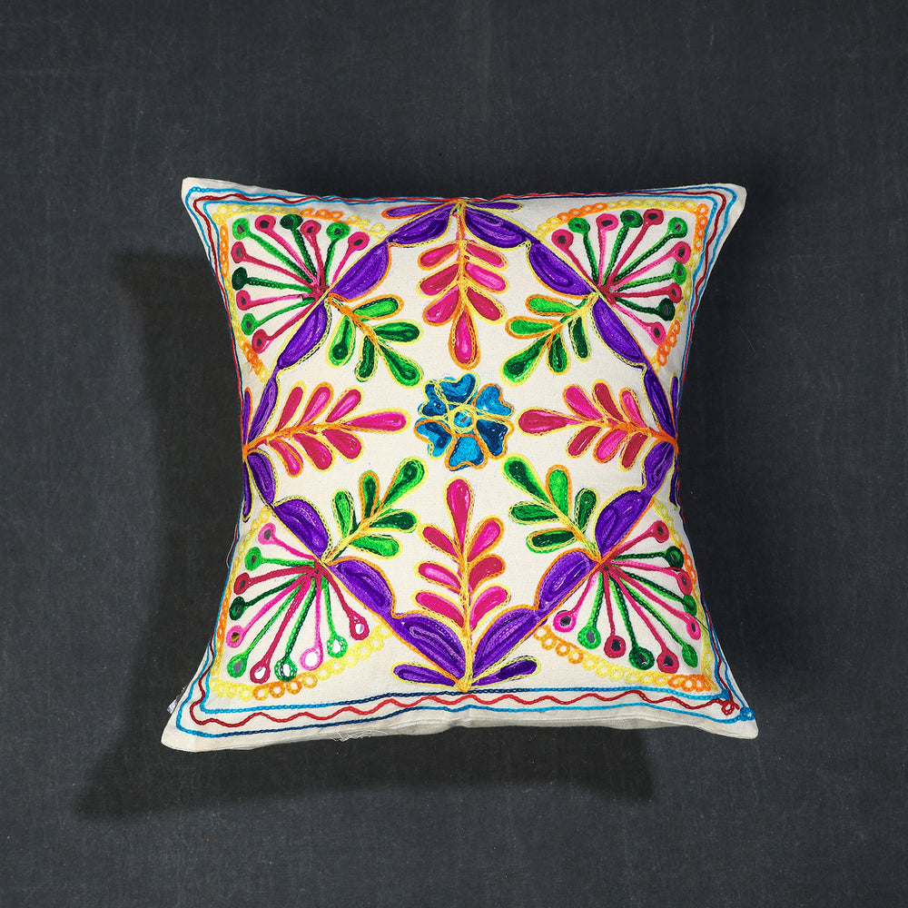 Aari Embroidery Cushion Cover