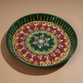  Traditional Handpainted Stainless Steel Pooja Thali 