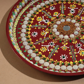  Traditional Handpainted Stainless Steel Pooja Thali 