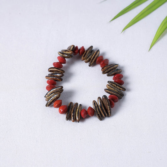 Handmade Natural Adenanthera Pavonina Seeds Bracelet