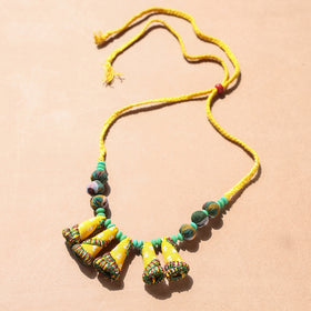  Gamcha Fabric & Beadwork Handmade Necklace 