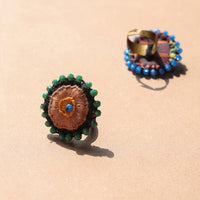 embroidered beadwork ring