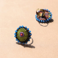 embroidered beadwork ring