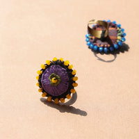 embroidered beadwork ring