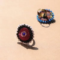 embroidered beadwork ring