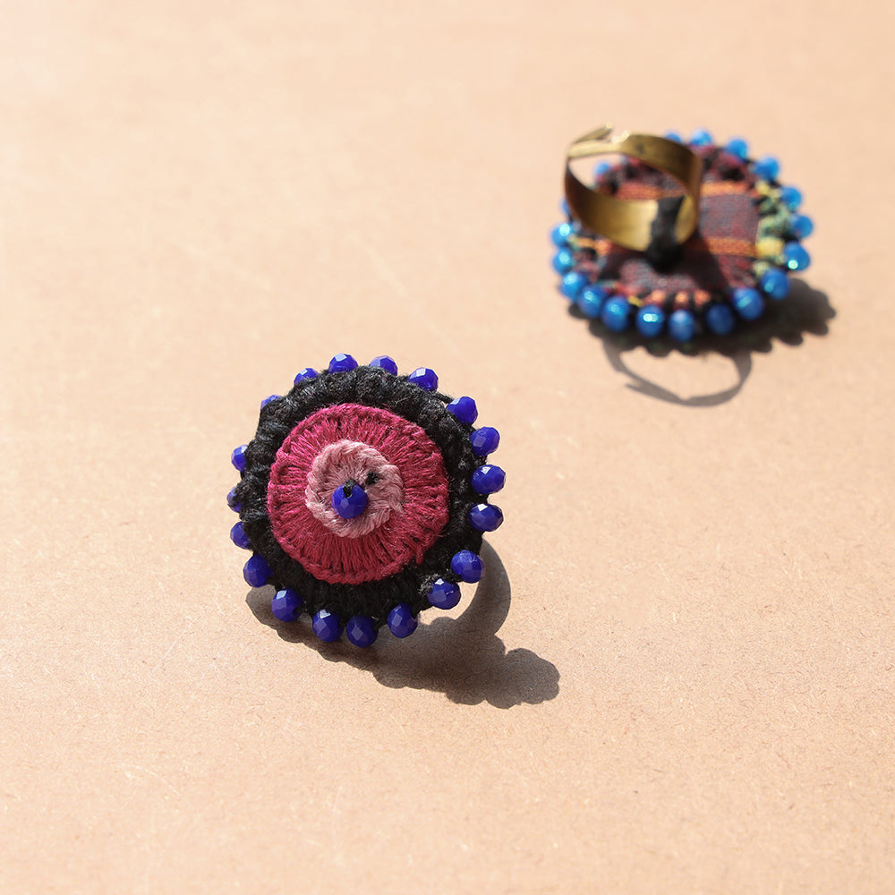 Beadwork & Embroidered Handmade Ring by Rangila Dhaga