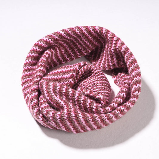 Pink - Kumaun Hand-knitted Woolen Neck Warmer