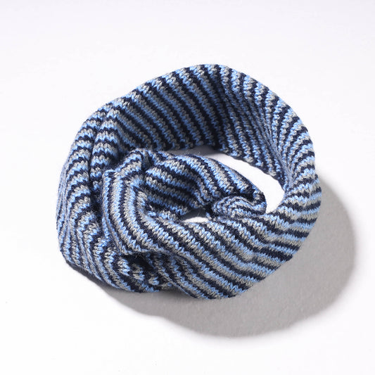 Blue - Kumaun Hand-knitted Woolen Neck Warmer