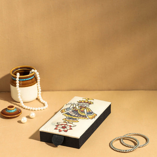 Handpainted Kalamkari Ghicha Silk Anklet & Toe Ring box