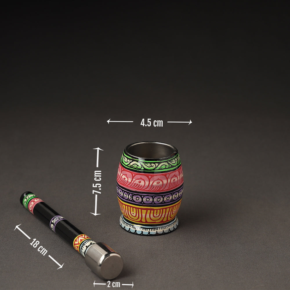  Odisha Pattachitra Painting Stainless Steel Toral Khalbatta Dholak 