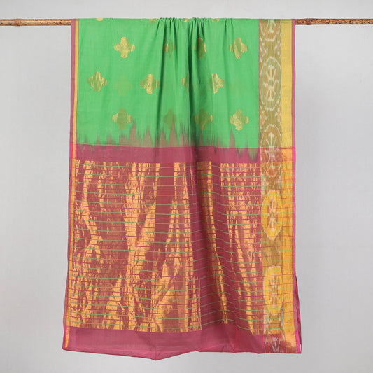 Multicolor - Traditional Venkatagiri Pure Handloom Cotton Zari Buti Saree