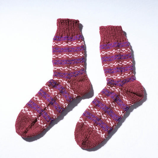 Multicolor - Kumaun Hand-knitted Woolen Socks (Adult)