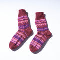  Multicolor Kumaun Hand Knitted Woolen Socks - Kids