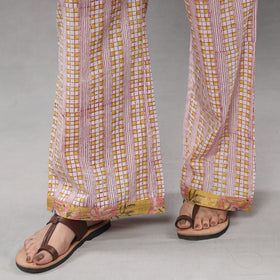  Sanganeri Block Printing Maheshwari Silk Kurta with Palazzo & Dupatta Set 