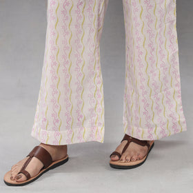 Yellow - sanganeri printing maheshwari silk kurta