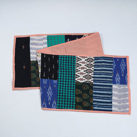 Multicolor Block Printed Patchwork Cotton Table Runner 