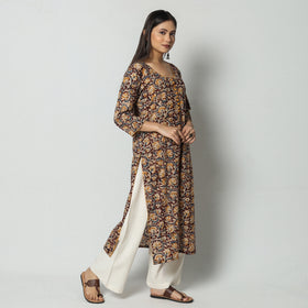 Buy Kalamkari Block Printed Cotton Long Kurta Online l iTokri.com